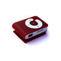Mini Clip  Player No Memory Supports 8GB TF Card Red  