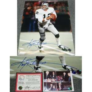   Ken Stabler Signed Raiders Night Game Action 16x20