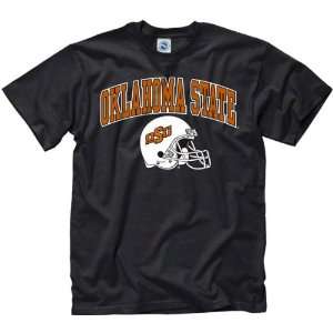  Oklahoma State Cowboys Black Football Helmet T Shirt 