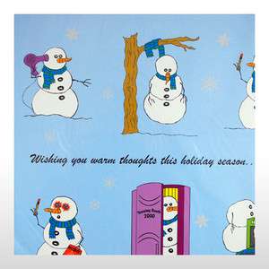   SNOWMAN   Holiday Chrristmas gift wrapping paper gag prank funny joke