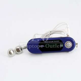 New iRULU 8GB LCD USB WMA  Player with FM Radio Voice Recorder Blue 