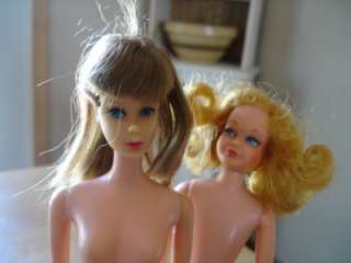 Vintage TLC Barbie Dolls~Twist N Turn Barbie & LIving Skipper~Parts 