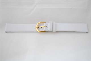 White Genuine Calf Leather Watch Strap,10mm to 20mm,W1S  