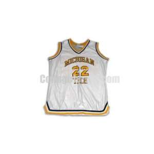  White No. 22 Game Used Michigan Tech Russell Basketball 