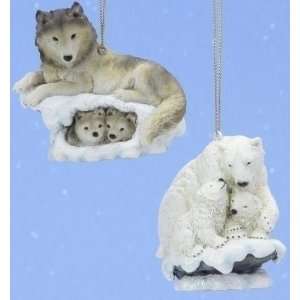   Valley Wolf & Polar Bear Christmas Ornaments by Gordon