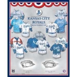  Kansas City Royals 11 x 14 Uniform History Plaque Sports 