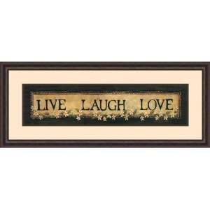  Live Laugh Love by Lisa Hilliker   Framed Artwork