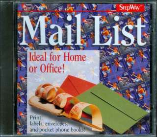 Mail List ideal for home & office labels from StepWay for Windows 98 