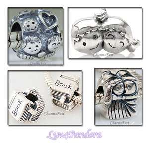 925 Sterling Silver European Bead Charm Home Family 5  