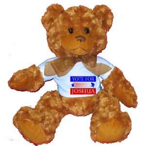  VOTE FOR JOSHUA Plush Teddy Bear with BLUE T Shirt Toys 