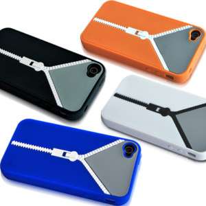 New Zip Zipper Case Soft Silicone Cover For iPhone 4 4G  
