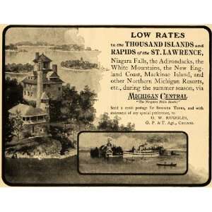   Ad Michigan Central Cruises Niagara Falls Route   Original Print Ad