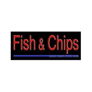 Fish Chips Outdoor Neon Sign 13 x 32
