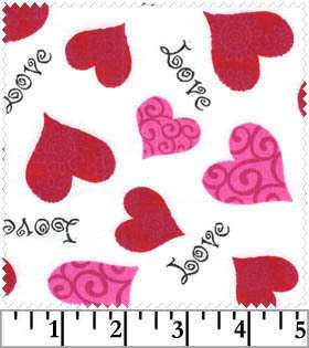 Sweet Valentine Heart hearts cotton fabric~ love  