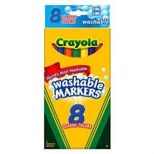  MARKERS WASHABLE THIN CRAYOLA 8 Toys & Games