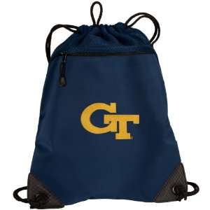  Tech Drawstring Bag Backpack Yellow Jackets Logo OFFICIAL College 