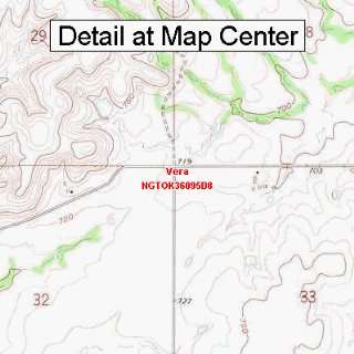  USGS Topographic Quadrangle Map   Vera, Oklahoma (Folded 