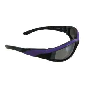  Ladies Motorcycle Riding Sunglasses Smoke Purple Trim 