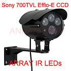 Surveillance Security CCTV Camera 700TVL High Resolution 3 IR Array 