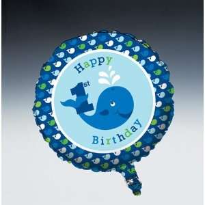    Ocean Preppy Boy Happy Birthday Foil Balloon