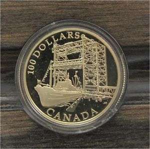 CANADA 100 DOLAR DOLLARS GOLD COIN ST LAWRENCE 2004  