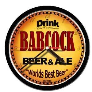  BABCOCK beer and ale wall clock 