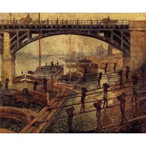 Monet Art Reproductions and Oil Paintings Coal Dockers Oil Painting 