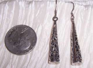 Silpada Sterling Silver Cone Shaped Filigree Earrings W1159 ~ Retired