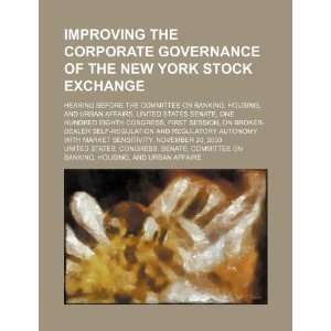 com Improving the corporate governance of the New York Stock Exchange 