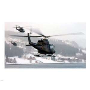  Norwegian military Bell 412SP helicopters Poster (10.00 x 