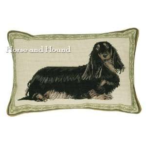  Long haired Dachshund Needlepoint Pillow