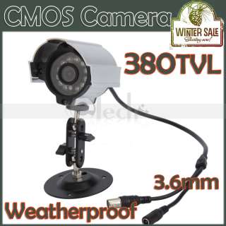 380TVL In/Outdoor Security CCTV Color 12IR Camera Weatherproof  