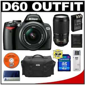  Nikon D60 Digital SLR Camera with 18 55mm AF S VR + Nikon 