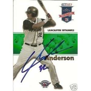  Lars Anderson Signed 2008 Projections Card Red Sox Sports 