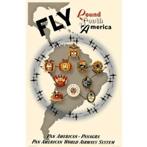  Fly South America, Pan American Panagra Poster