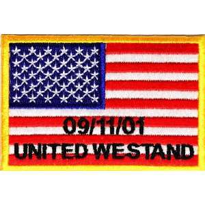  United We Stand 91101 Patch   US Flag, 3x2 inch, small 