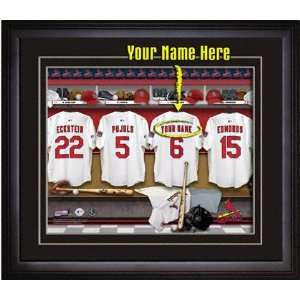  St. Louis Cardinals Customized Locker Room 12x15 Framed 