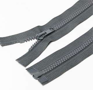   65cm, #5 , Plastic Teeth Zipper Separating Zip, Charcoal Grey  