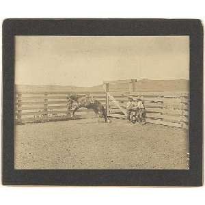  Corrall,cowboys,LS Ranch,Vega,Texas,TX,c1907,Oldham Co 