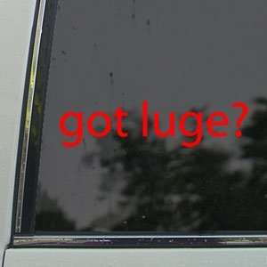  Got Luge? Red Decal Winter Olympics Truck Window Red 