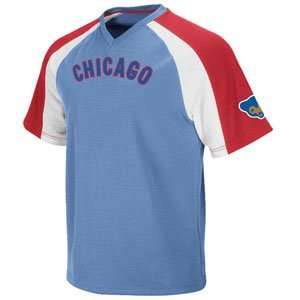  Chicago Cubs Cooperstown V Neck Crusader Jersey   Large 