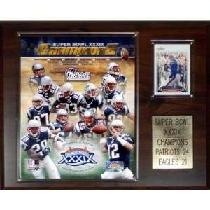 NFL Patriots Super Bowl XXXIX Champions Plaque 