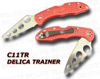 Spyderco Delica Trainer Training Knife w/ Clip C11TR  