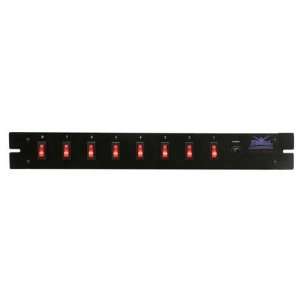  Mr. Dj PSC108 8 Channel Power Strip with Lighted Toggles 