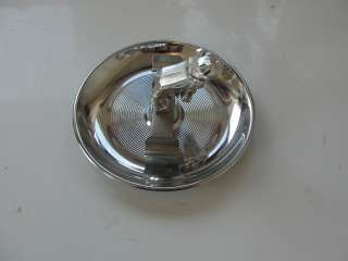 MACK truck silver round ashtray, old, bulldog  