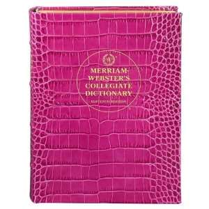  Graphic Image Desk Dictionary Pink Crocodile Leather 