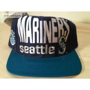  Seattle Mariners Vintage Big Print Snapback Hat 
