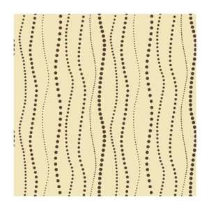   Dotty Stripe Wallpaper, Cream Background/Brown Dot