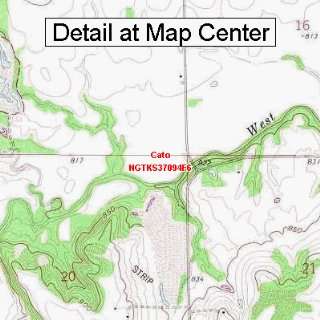 USGS Topographic Quadrangle Map   Cato, Kansas (Folded/Waterproof 