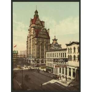  Photochrom Reprint of Wisconsin Street, Milwaukee